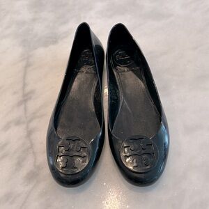 Tory Burch black jelly flats-size7